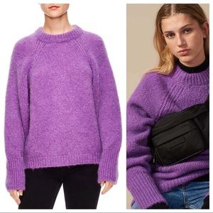 Sandro Mohair Blend Purple Sweater
